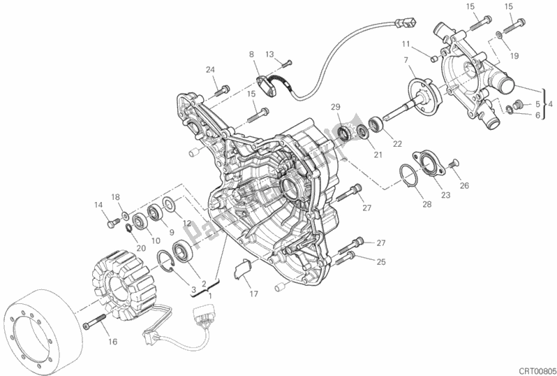 Wszystkie części do Pokrywa Generatora Ducati Hypermotard 950 SP 2019